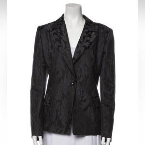 MaxMara baroque style black blazer size 12